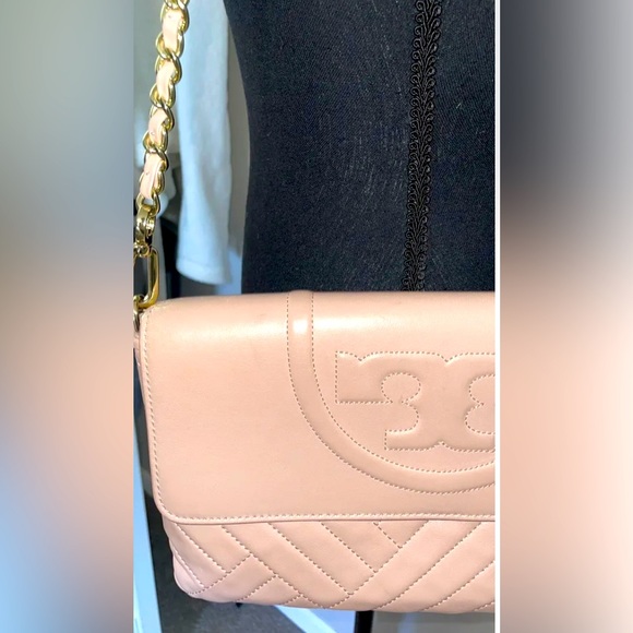 Tory Burch Fleming Convertible Shoulder Soft Pink Bag - Picture 10 of 11